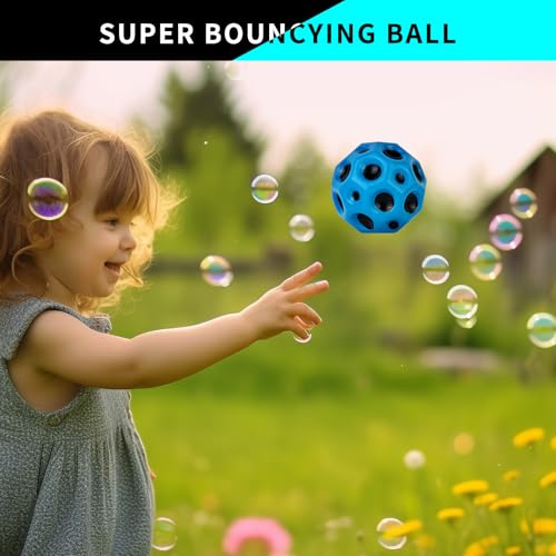 Super Bouncing Ball,Children's Super Hot, Easy to Grasp and Capture Suitable for Children of All Ages, Indoor and Outdoor Games - color: 3 pack-red