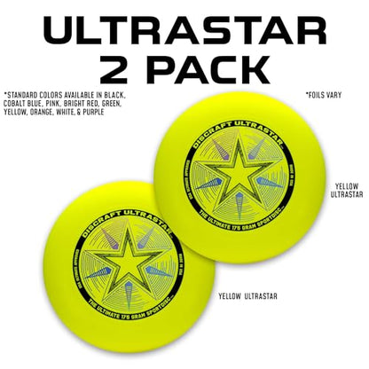 Discraft Ultrastar Ultimate Discs 1 & 2 Packs, Standard Size, for Competitive & Casual Play - color: Black