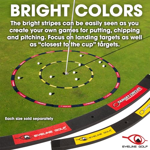 EyeLine Golf Target Circle as Training Aid – Ideal for Chipping and Pitching – Super Thin with Foldable Configurations. Bright Color Markings Easy Sighting. Made in USA - color: 3 Foot Circle
