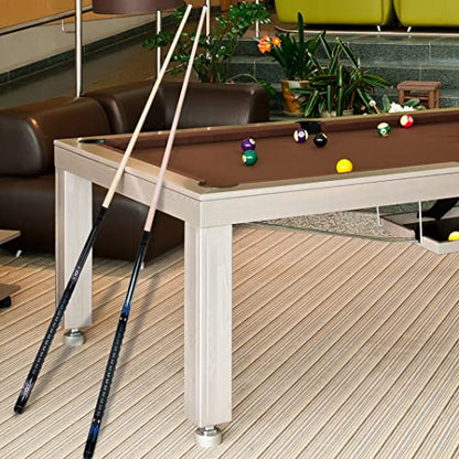 Pool Sticks Set of 4 and Pool Sticks Set of 2 with 13mm Cue Tip 58" Pool Cue with Rubber Anti-Skid Sleeve - color: POOL CUES SET OF 4