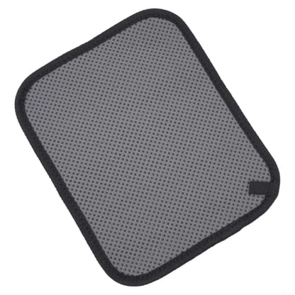 Bowling Ball Towel with Grip Beads, Microfiber Cleaner for Oil and Lane Conditioner, 10x8 Inches Reusable Pad for Gym and Alley, Black(Black+Grey) - color: Black+Grey