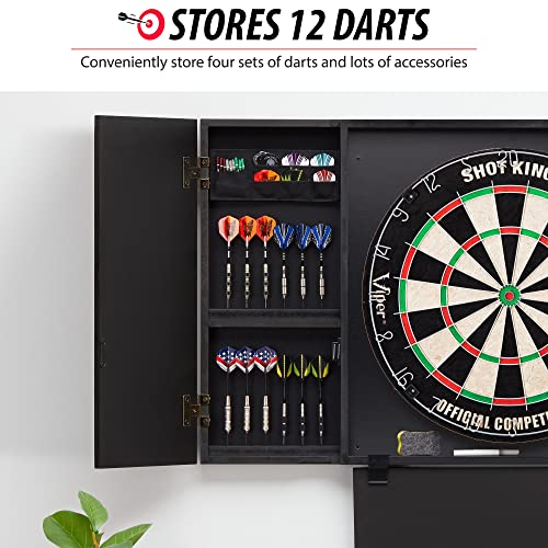 Viper by GLD Products Steadfast Dart Backboard with Shot King Sisal Board, Black