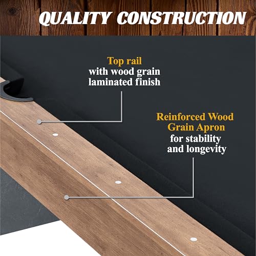 Barrington Billiards Urban Collection Multiple Styles Pool Table, Preassembled Playfields, Perfect for Family Game Rooms - style: 7 Ft. Urban