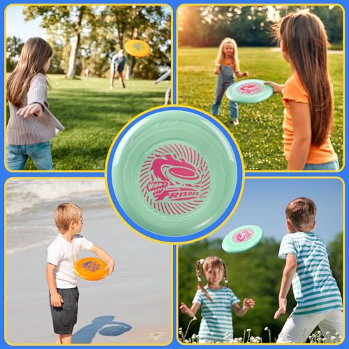 Frisbee Go 2 Pack Flying Disc, 9 Inch Lightweight Toy Set for Beginners Outdoor Beach Park Backyard Game - 70g