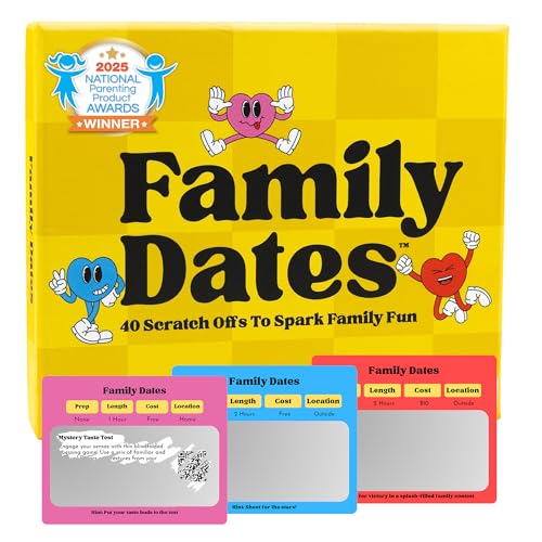 Happy Duo Family Dates 40 Scratch Off Cards – Summer Activities for Kids & Tween from Kids – Family Games for All Ages