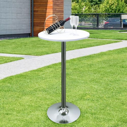 Small Round Fitted Table Cover Cocktail Table Topper Cap Elastic Tablecloth Stretch Spandex Tables Cloth for Bar Pub Party White 24 Inch - color: White, size: 24" (Round)