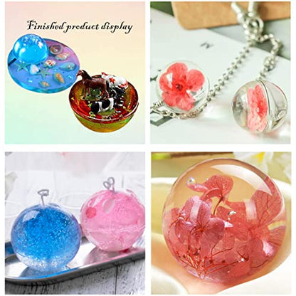3D Sport Ball Resin Molds Silicone, Bowling Pin with Ball Mold Resin Kit, Hemisphere Mould DIY Casting Bowling Games Toys, Family Sport Tools, Candle Fondant Cake Decoration