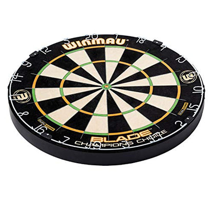 WINMAU Champions Choice Blade Technology Dual Core Training Dartboard - Reduced Scoring Zones for Precision Practice, Steel Tip Bristle Board with Rota-Lock System, 450 mm