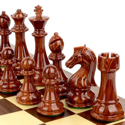 High Polymer Weighted Chess Pieces Only - 3.75'' King - Extra 2 Queens, Standard Tournament Chessmen for Chess Board Game or Replacement of Missing Pieces (No Board), Storage Bag Included