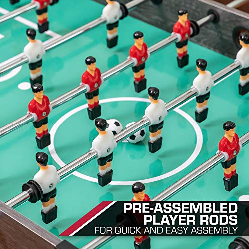 EastPoint Sports Classic Sport 48" Mid-Size Indoor Fairmont Foosball Table, Easy Setup, Grey
