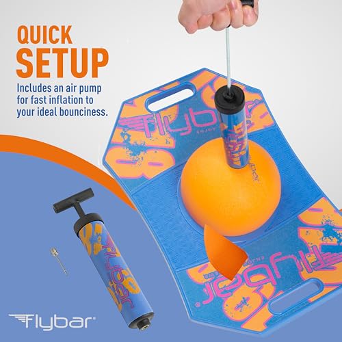 Flybar LED Pogo Trick Ball for Kids Balance Bounce Board w/Anti-Slip Deck - color: Blue Dawn 2