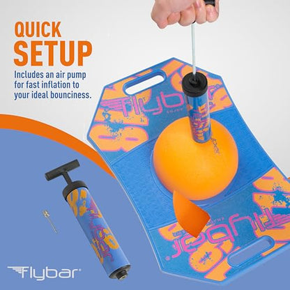 Flybar LED Pogo Trick Ball for Kids Balance Bounce Board w/Anti-Slip Deck - color: Blue Dawn 2