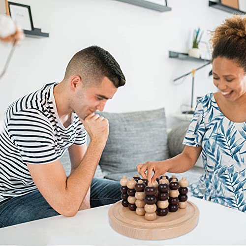 GOTHINK Portable 3D Wooden Four in a Row Board Games for Adults & Kids- 4 in a Row Game Set with Birch Chess for Family Night Games Birthday & Holiday Party Toy Gifts - Challenge Your Mind - style: Four in a Row Game