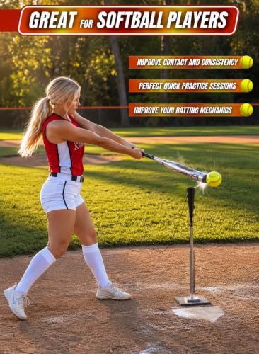Baseball & Softball Swing Trainer – Practice Your Swing in The Backyard with a Real Ball & Get 50 Feet of Flight Feedback Ages - style: SOFTBALL