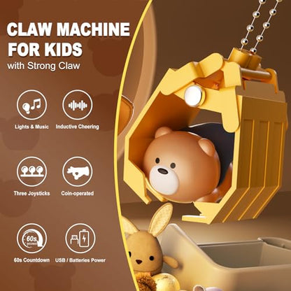 ORANGE OCEAN Large Claw Machine for Kids Girls Boys, Toy Claws Machine with Sound & Light, Vending Machine for 4 5 6 7 8 Years Old Girls, Idea Birthday Gifts for Kids Ages 3-5 4-6 4-8 - style: Bears