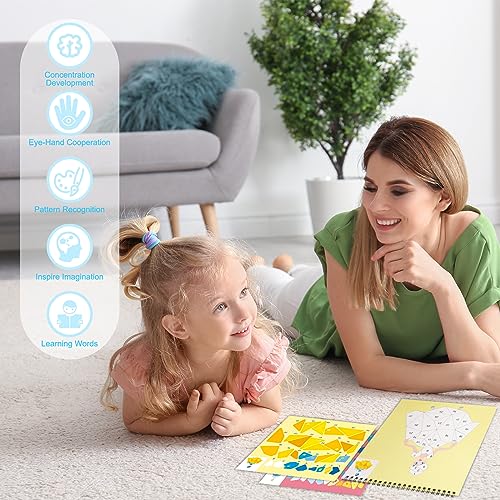 AEAHALY Crafts for Kids Ages 4-8 Paint by Sticker, Reusable Sticker Book for Kids Boys and Girls Birthday Gifts Party Favor (Style1-3P) - style: Style1-3P