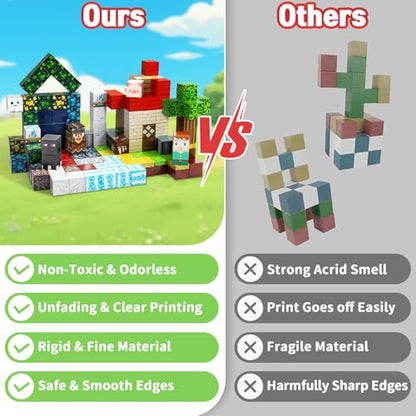 Intoypad 150PCS Magnetic Blocks for Kids, 0.8in Magnetic Building Block Toys for Boys Girls Age 3 4 5 6 7 8 9 10 Magnet Cubes Game Magnetic Tiles STEM Toys Christmas Birthday Gifts for Kids Toddlers - style: 150Pcs