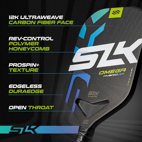 Selkirk Sport SLK Omega Pickleball Paddle | Edgeless Carbon Fiber - color: Oasis, size: Max (All-Around Paddle)