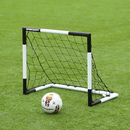 Heavy Duty Soccer Goal 2.6x3|4x6|6x8|6.5x10|6.5x12FT, All-Weather Steel Frame Tool-Free Quick Assembly Football Training Goal, Multi-Size Backyard & Match Equipment with Ground Stakes - size: S | 76x91cm