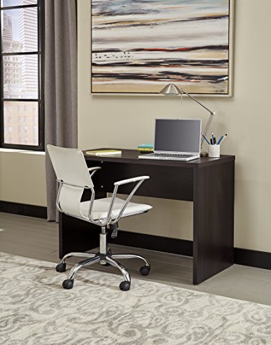 ClosetMaid 43.8 in. W Home Office Desk for Computer, Laptop, Writing, Study with Modern, Simple Style, Black Walnut Wood Finish - color: Black Walnut, style: Rectangle Desk