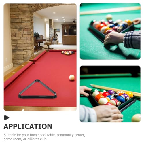 Yardwe Mini Triangle Pool Rack Billiard Ball Triangle Rack Diamond Rack Pool Table Ball Holder Positioning Rack for Miniature Pool Billiards Accessory - size: 12.9X12.9CM (Pack of 2)