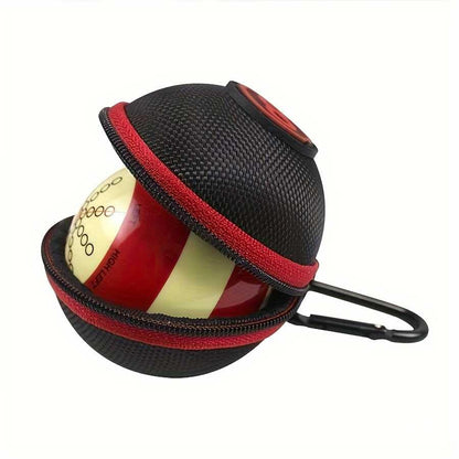 Cue Ball Case 2.24in Billiard Ball Carrying Case, Easy to Carry Clip-on Cue Ball Bag for Billiard Balls, Training Balls and Pool Balls - color: Red