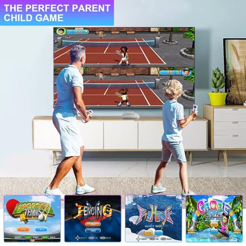 YRPRSODF TV Game Console Built in 100+ Gam ES, Video Game Machine with 2.4G Wireless Gamepad Somatosensory Control, USB Plug and Play, Kid & Adult Interactive& Puzzle Games,Grey - size: Grey