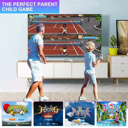 YRPRSODF TV Game Console Built in 100+ Gam ES, Video Game Machine with 2.4G Wireless Gamepad Somatosensory Control, USB Plug and Play, Kid & Adult Interactive& Puzzle Games,Grey - size: Grey