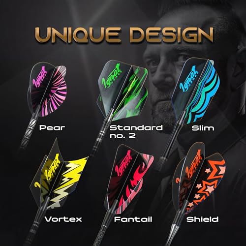 IgnatGames Dart Flights and Accessories - Sets of Different Shape Darts Flights and Flights Protectors, Darts Accessories Kit