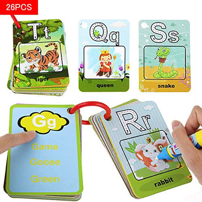 Coolplay A-Z 26 Alphabet Water Cards, Children Drawing Card for Kids Educational Toys for Travel - style: letter cards