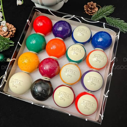 Custom Personalized Pool Ball Laser Engraved Billiard Ball Gift 2.25 Inch Standard Size Polyester Resin Desk Display Optional Ball Stand Add-On White - color: 16pcs set