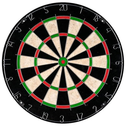 Dart Board – Tournament Sized Indoor Hanging Number Target Game for Steel Tip Darts – Dartboard with Mounting Hardware by Hey Play - size: 18 x 1.75-Inch