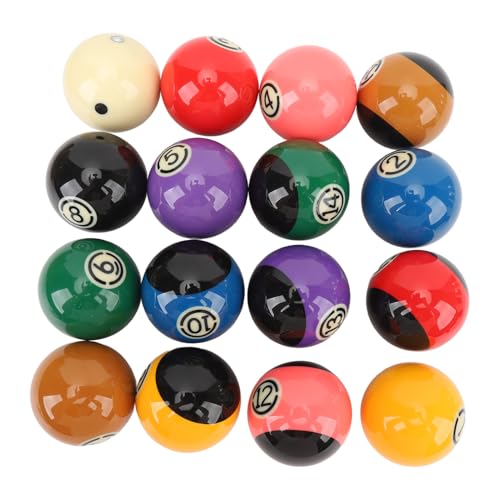 Professional Resin Pool Balls Set 2.25in – High Friction Resistance, Clear Numbering, Standard Pool Tables