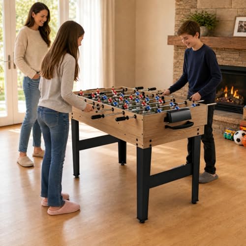 12-in-1 Game Table - 48" Combo Game Table, Ping Pong Table, Foosball Table, Air Hockey Table, Pool Table - Sports Arcade Games with Accessories - Ideal for Game Rooms and Family Game Nights!