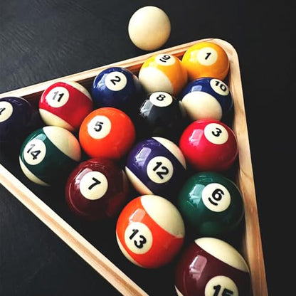 Billiard Balls Set 2-1/4 Inch Regulation Size, 16-Piece Premium Resin Pool Balls for Professional & Home Pool Table Replacement, Tournament Standard Billiard Balls(16 Resin Balls) New Grade A Crystal - style: Small Characters-White circle