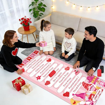 gisgfim Can Rolling Game Props Party Games Roll The Can Challenge Raffle Set for Adults Family Classroom Gatherings Birthday Party Supplies Activities Gifts Indoor Outdoor Holiday Prizes(Valentine) - style: Valentine