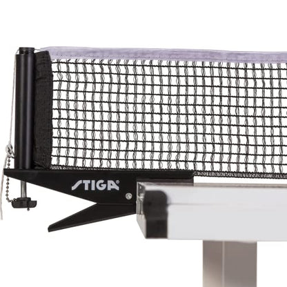 STIGA Premium Clipper Regulation Table Tennis Net and Post Sets - Easy Set Up and Spring Activated Clip ping Pong net Set