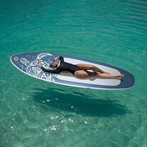 FEATH-R-LITE Inflatable Paddle Board Stand Up Paddleboards for Adults SUP with Premium Accessories Pump, Adjustable Paddle, Leash, Three Fins, Backpack - style: Gray