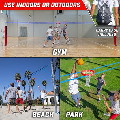 GoSports Slack Hoop Portable Basketball Game for Kids & Teens - Adjustable Height Outdoor Lawn, Beach, & Yard Game - Basketball Without a Court