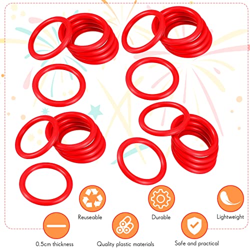 12 Pcs Small Ring Toss Rings for Bottles, 2.1 Inch Plastic Carnival Rings, Wine Toss Hoop, Small Fun Target Toys for Backyard Outdoor Parties