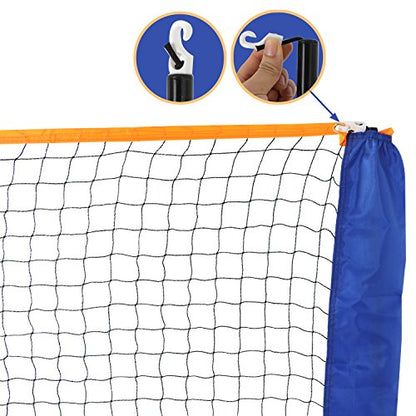 F2C Height Adjustable Portable Tennis Net, Badminton Net for Kids' Volleyball,Soccer Tennis,Pickleball, W/Steel Frame & Carrying Bag Indoor Outdoor Court Bench Backyard Driveway Gym,10FTX 5FT