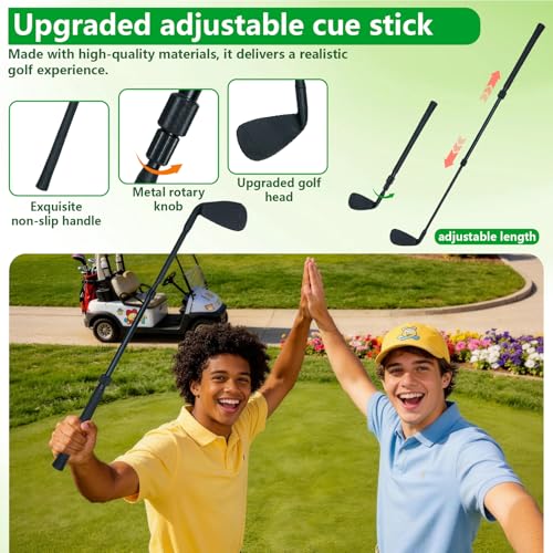 Portable Golf Chipping Game Set- 70"x70" Sticky Golf Mat Game with Adjustable Golf Club/Hitting Mat/25 Balls, Gifts for Adults, Kids, Golfers to Practice in Outdoor, Indoor or at Family Parties