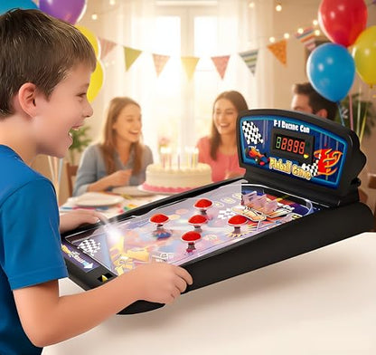 Arcade Pinball Game,Electronic Tabletop Pinball Machine for Kids and Seniors with Lights & Sounds,LED Digital Scoreboard,Age 6+