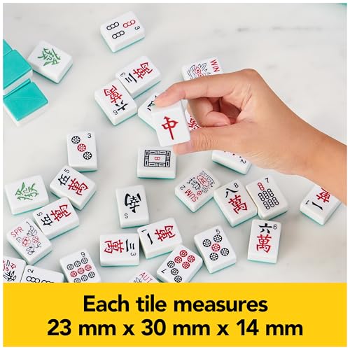 Spin Master Games Legacy Deluxe Mah Jong Classic Game with Two-Toned Tiles and Lined Wood Storage Case, Family Game for 4 Players Ages 8 and up - color: Mahjong