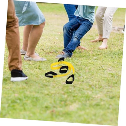 Yardwe 2pcs Relay Race Giant Footsteps Bandage Legged Game for Boys and Girls Adults Team Building Exercise Equipment for Field Day and Holiday Celebrations