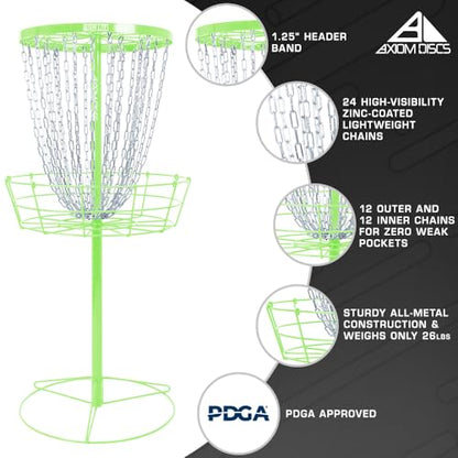 Axiom Discs Lite Disc Golf Basket - color: Lime