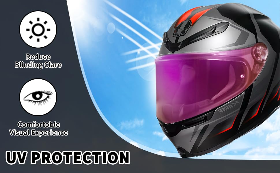 AGV K6 and K6S Visor (Rose red) - color: Rose Red