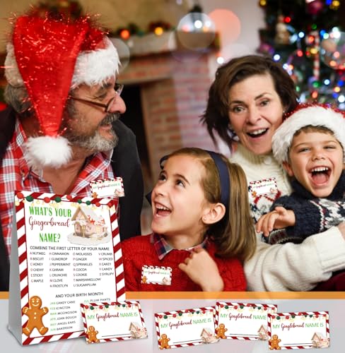 Christmas Party Decorations-Christmas Decorations-Christmas Party Games-What is Your Gingerbread Name? - style: Christmas 1