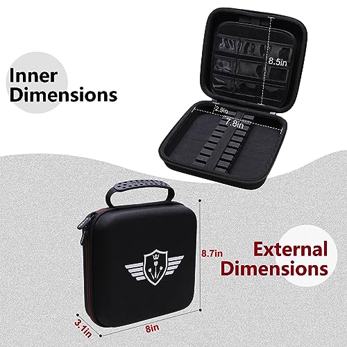 LTGEM Darts Case Compatible with All Specifications of Darts Steel Tip and Soft Tip Darts, Plastic Darts, Holds 18 Darts and Extra Accessories, Tips, Shafts and Flights(Only Case)