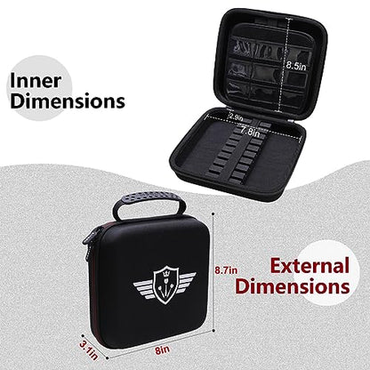 LTGEM Darts Case Compatible with All Specifications of Darts Steel Tip and Soft Tip Darts, Plastic Darts, Holds 18 Darts and Extra Accessories, Tips, Shafts and Flights(Only Case)